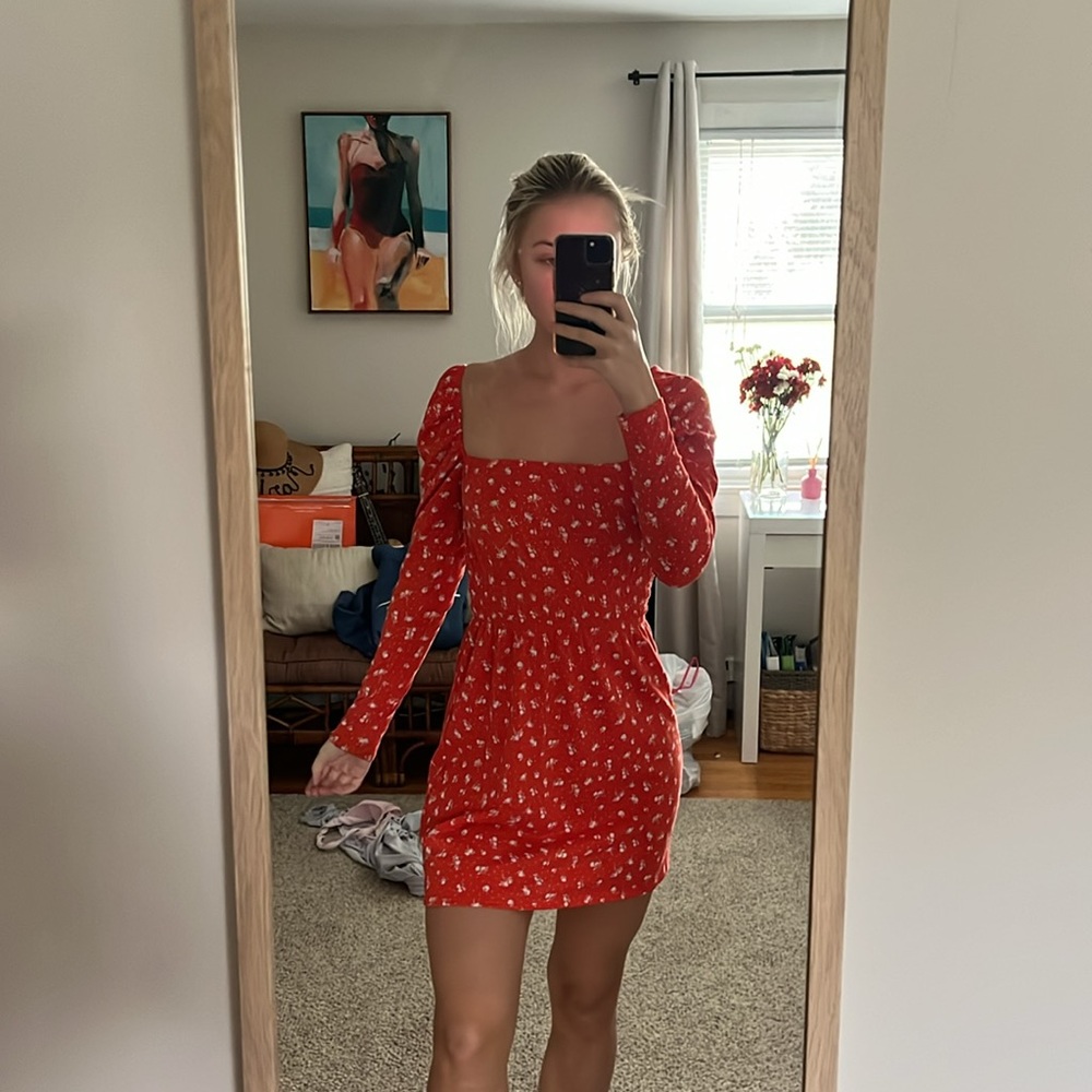 Long sleeve Mini Spring Dress